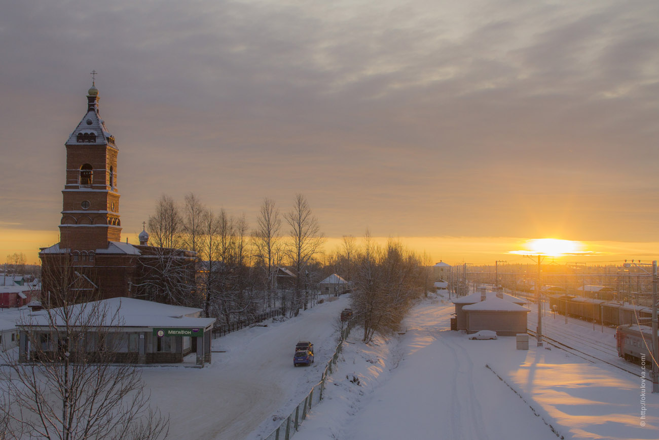 Зимние рассветы в городе
